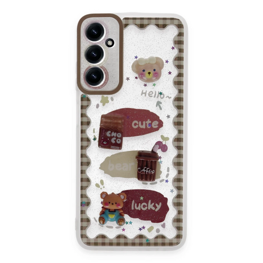 Samsung Galaxy A25 5G Kılıf Sweet Desenli Silikon Kapak - Şeffaf