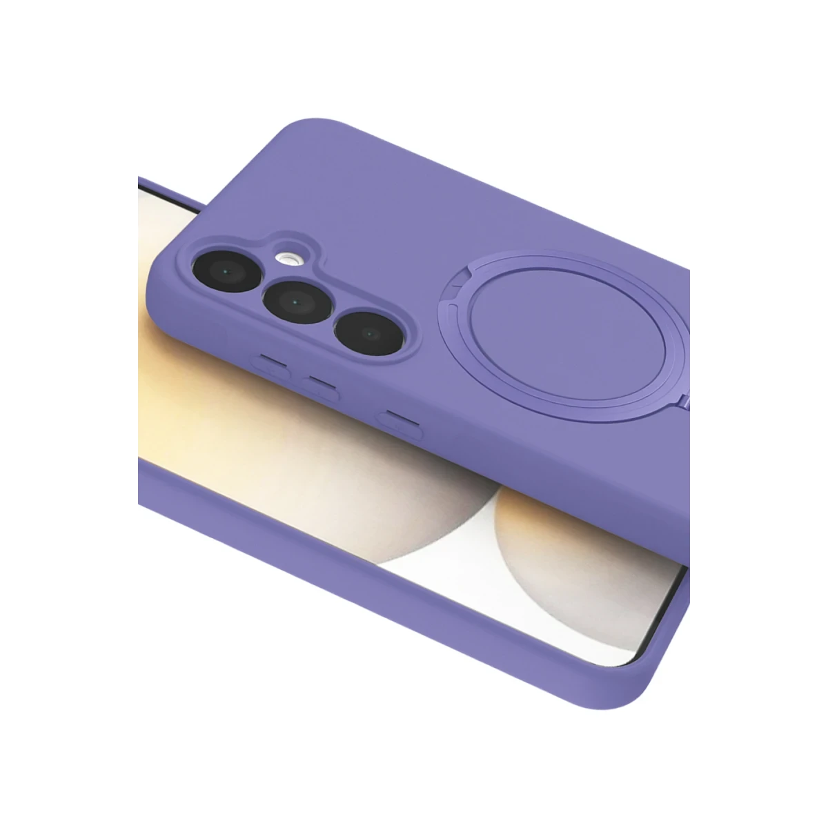 Samsung Galaxy A25 5G Regal Magsafe Standlı Kapak - Lila