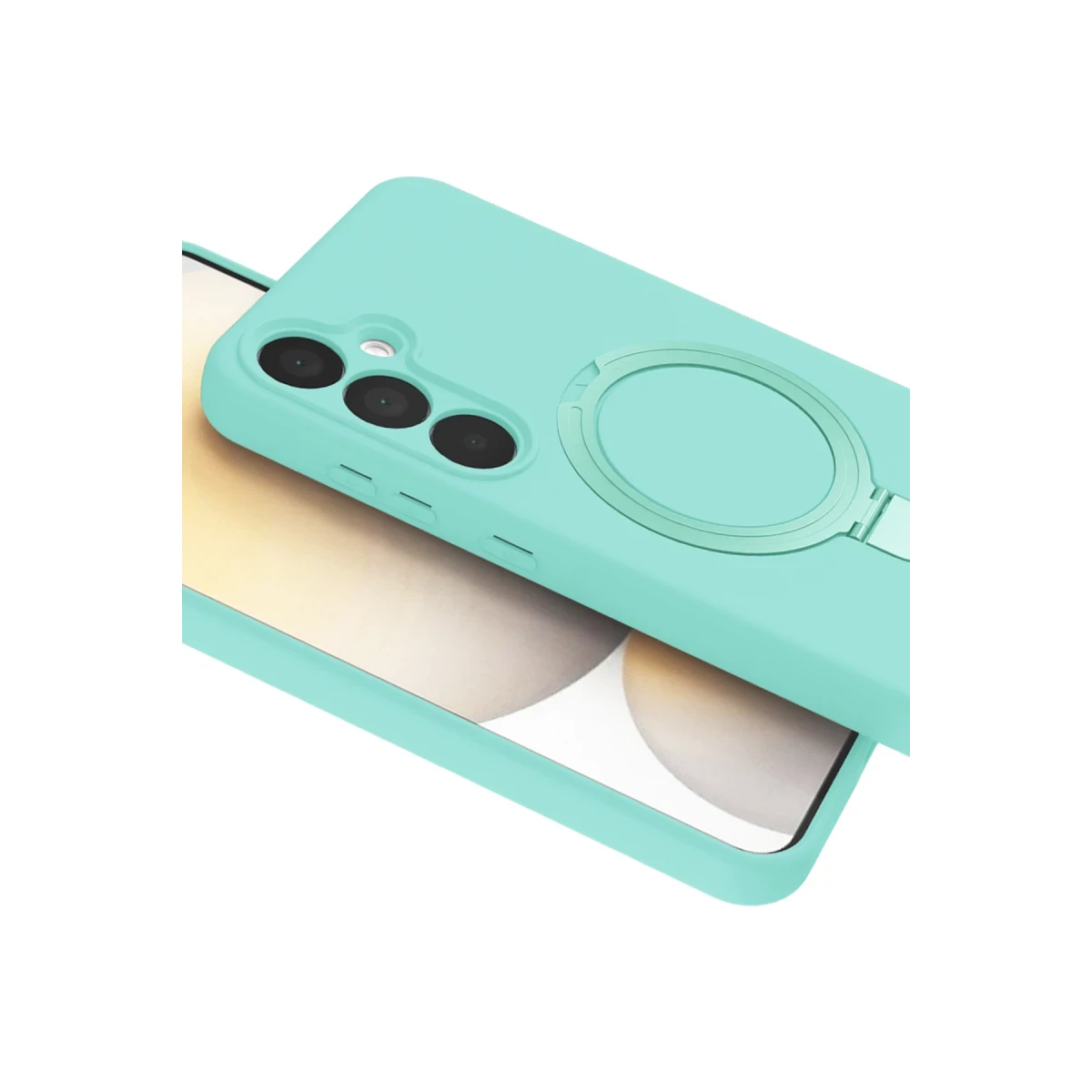 Samsung Galaxy A25 5G Regal Magsafe Standlı Kapak - Su Yeşili