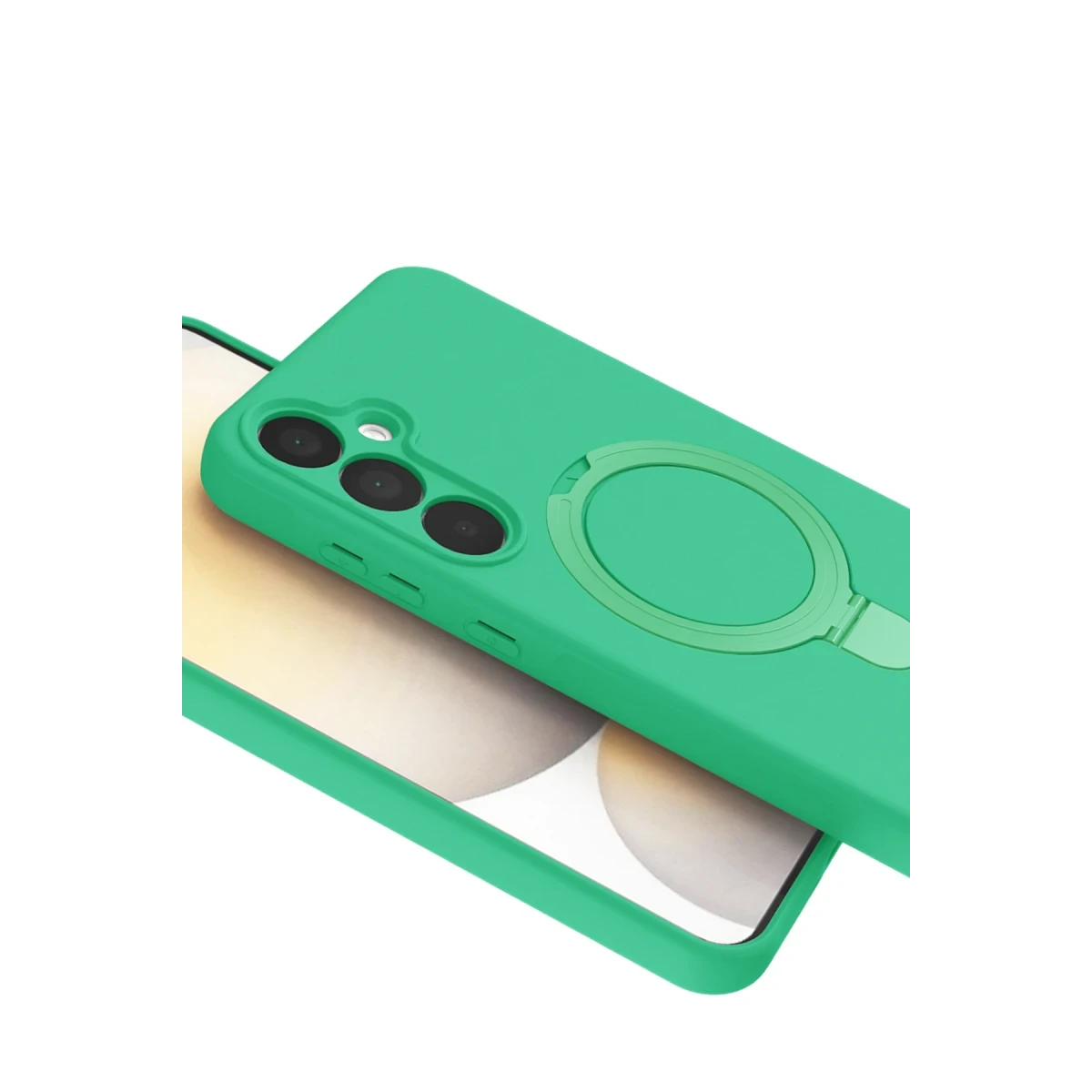 Samsung Galaxy A25 5G Regal Magsafe Standlı Kapak - Yeşil