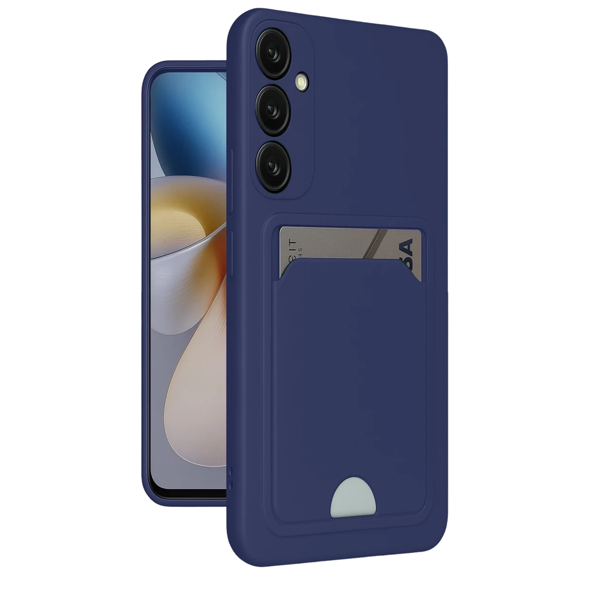 Samsung Galaxy A26 Kılıf Kelvin Kartvizitli Silikon - Lacivert