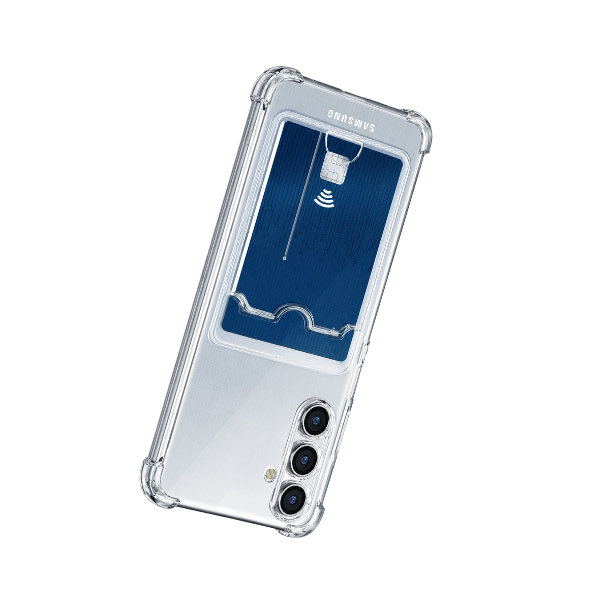 Samsung Galaxy A27 Kılıf Kart Şeffaf Silikon - Şeffaf
