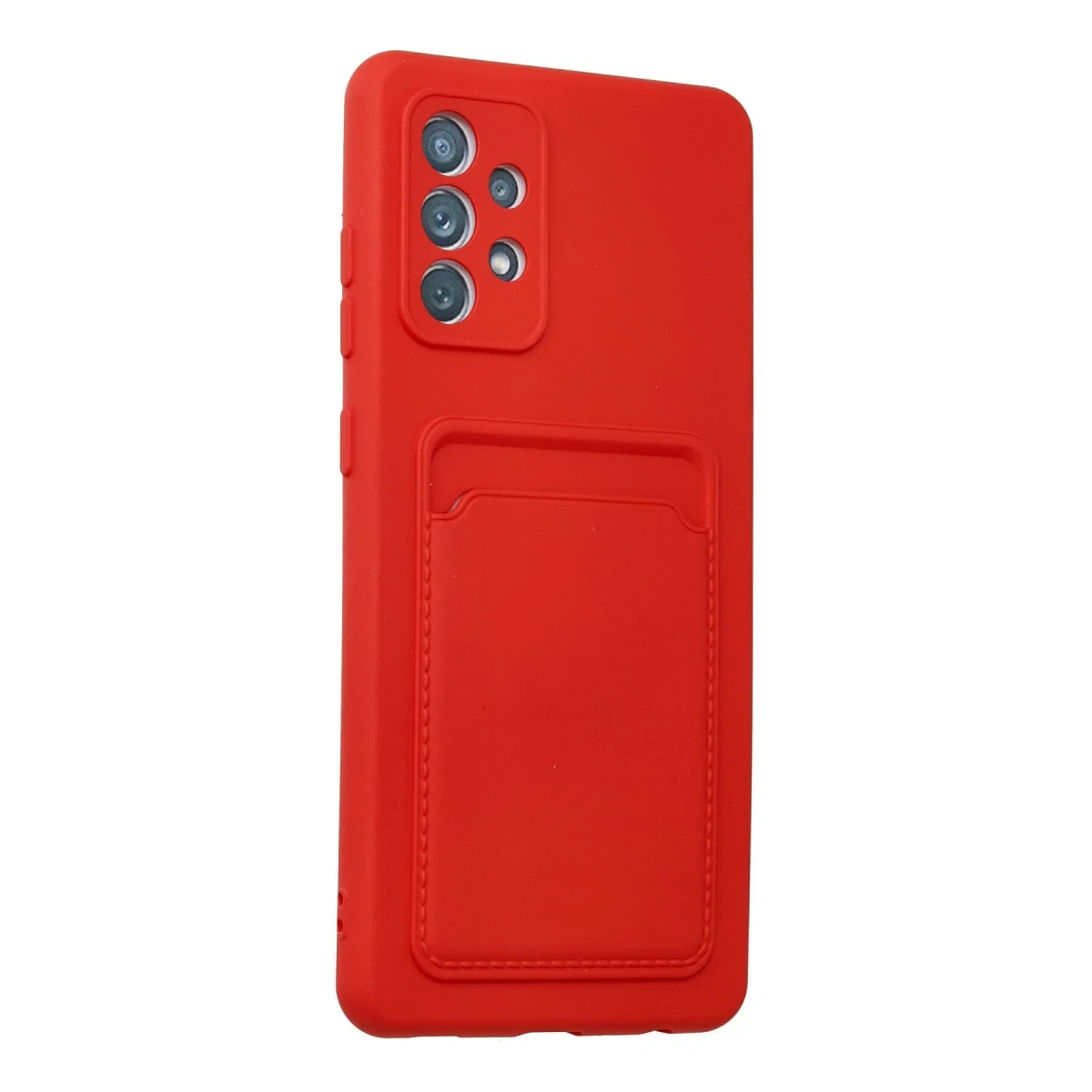 Samsung Galaxy A32 Kılıf Kelvin Kartvizitli Silikon - Kırmızı