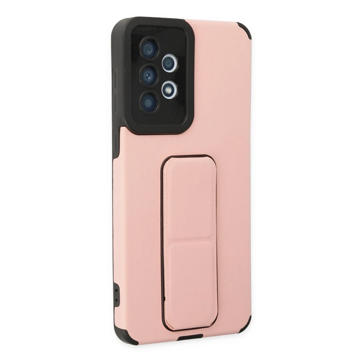 Samsung Galaxy A33 5G Kılıf Mega Standlı Silikon - Pudra