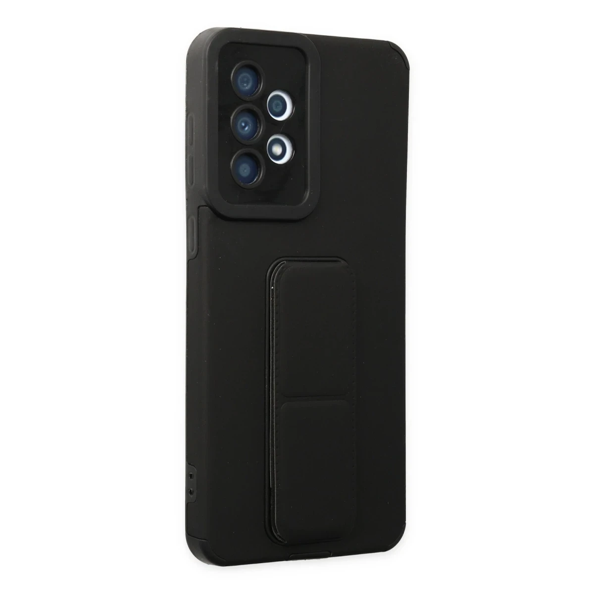 Samsung Galaxy A33 5G Kılıf Mega Standlı Silikon - Siyah