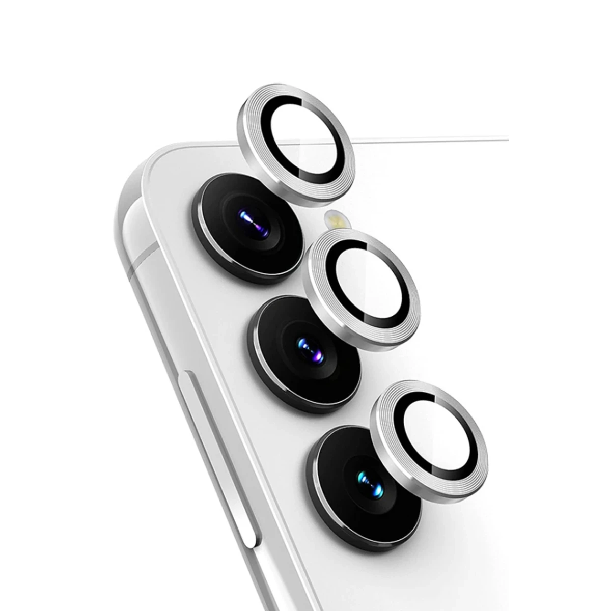 Samsung Galaxy A34 5G Valdez Metal Kamera Lens - Gümüş