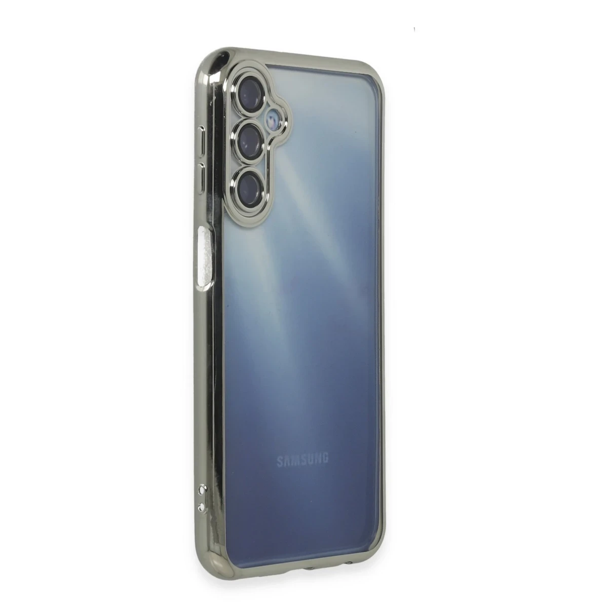 Samsung Galaxy A35 5G Kılıf Razer Lensli Silikon - Gümüş