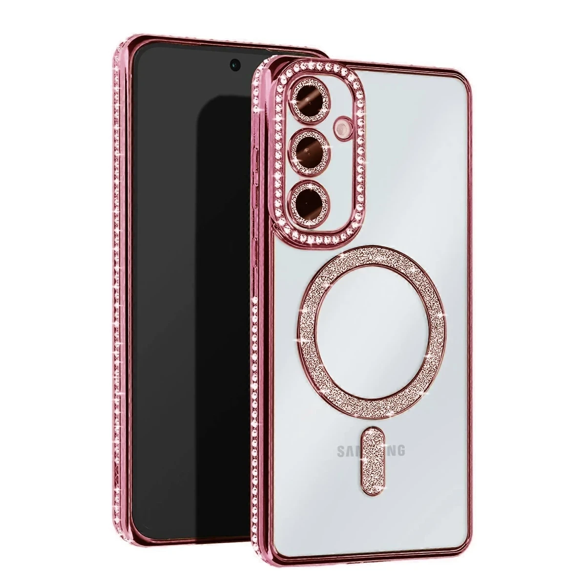 Samsung Galaxy A36 Joke Simli Magneticsafe Kılıf - Pembe