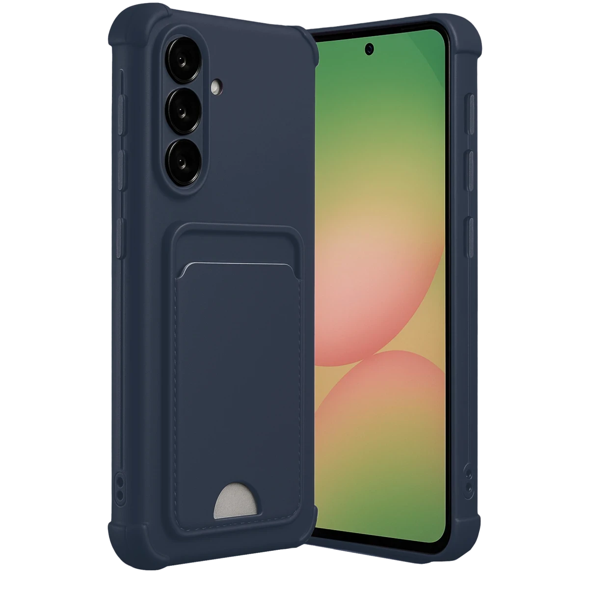 Samsung Galaxy A36 Kılıf Kelvin Kartvizitli Silikon - Lacivert
