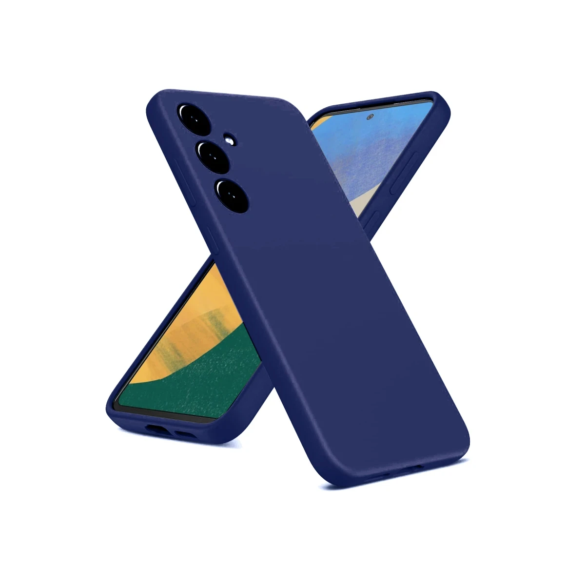Samsung Galaxy A36 Kılıf Nano içi Kadife Silikon - Lacivert