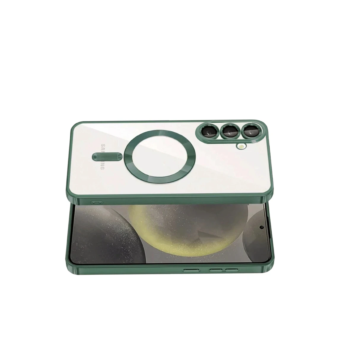 Samsung Galaxy A37 5G Kross Magneticsafe Kapak - Koyu Yeşil