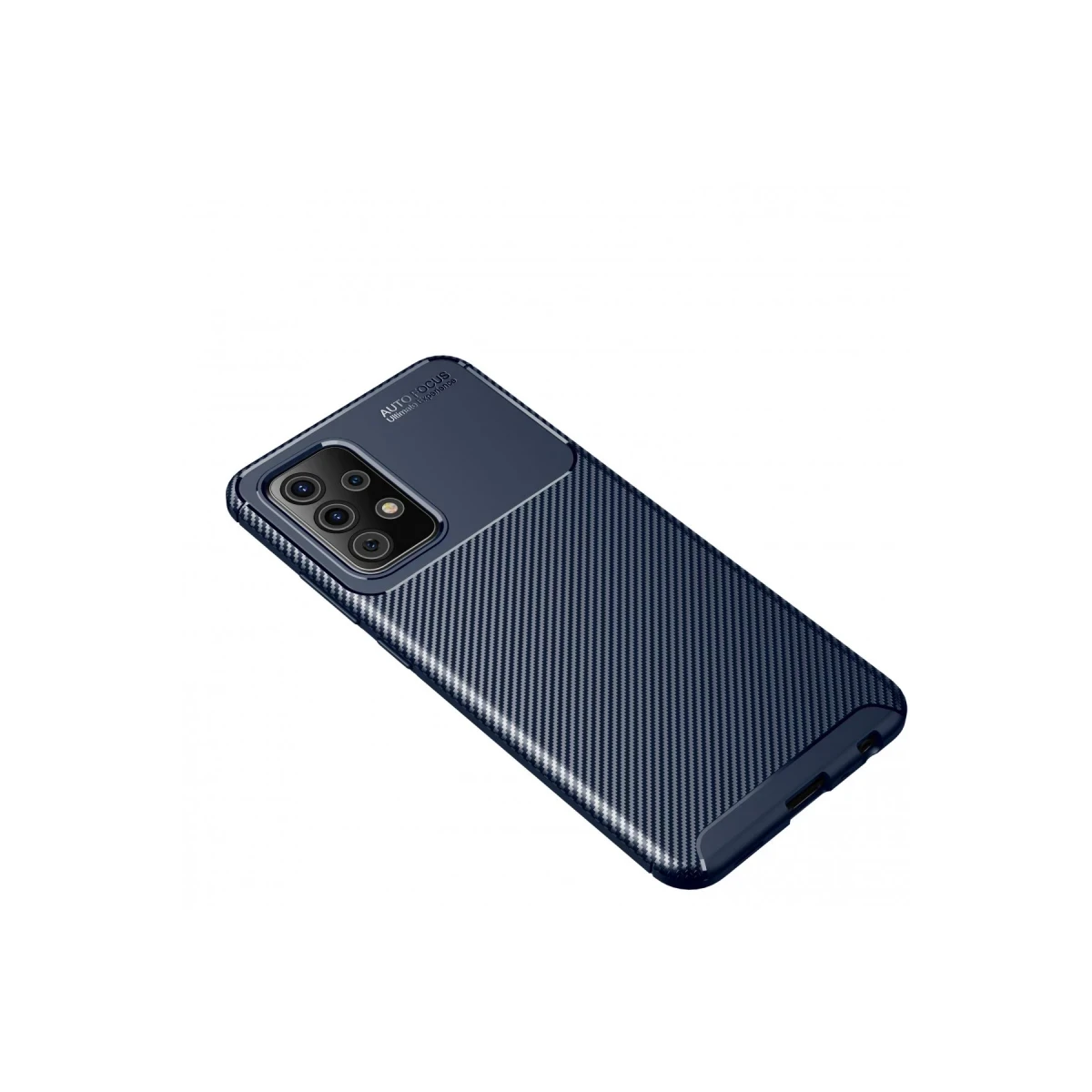 Samsung Galaxy A52 Kılıf Auto Focus Karbon Kapak - Lacivert