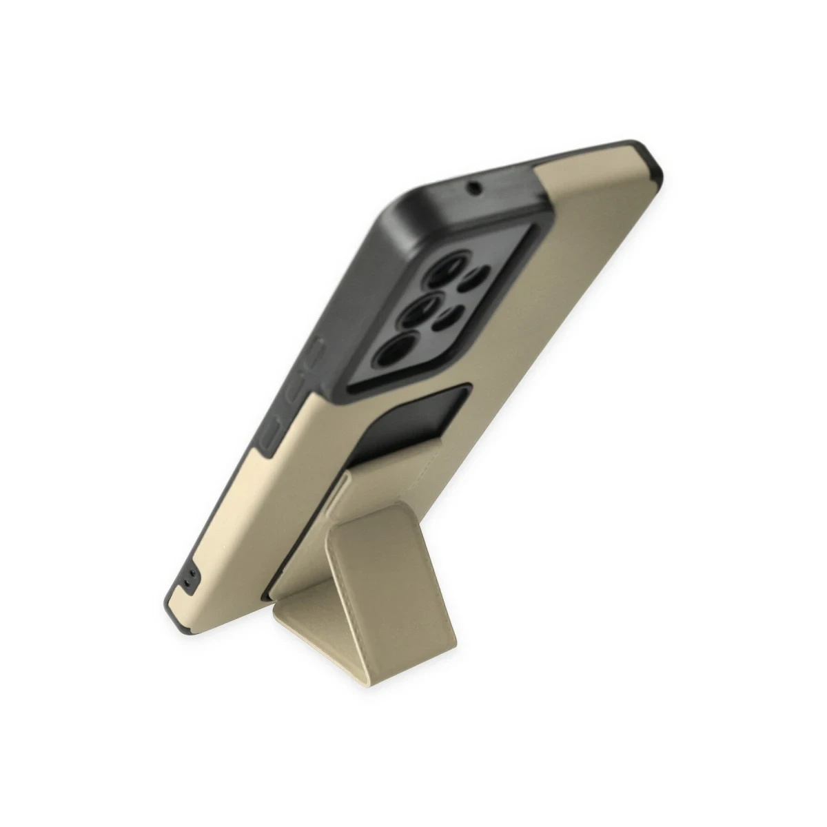 Samsung Galaxy A53 5G Kılıf Mega Standlı Silikon - Gold