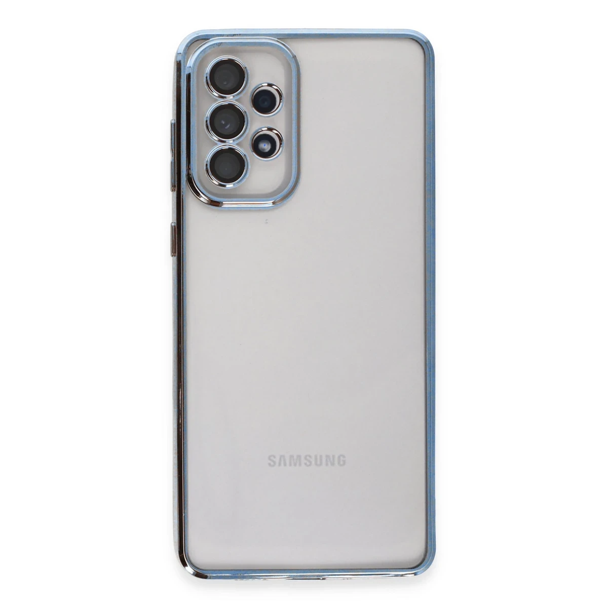 Samsung Galaxy A53 5G Kılıf Razer Lensli Silikon - Açık Mavi