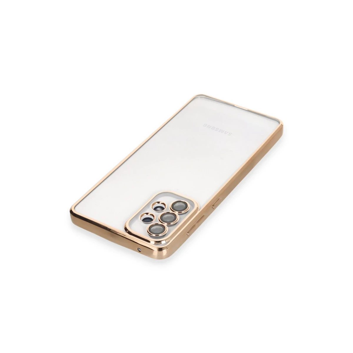 Samsung Galaxy A53 5G Kılıf Razer Lensli Silikon - Gold