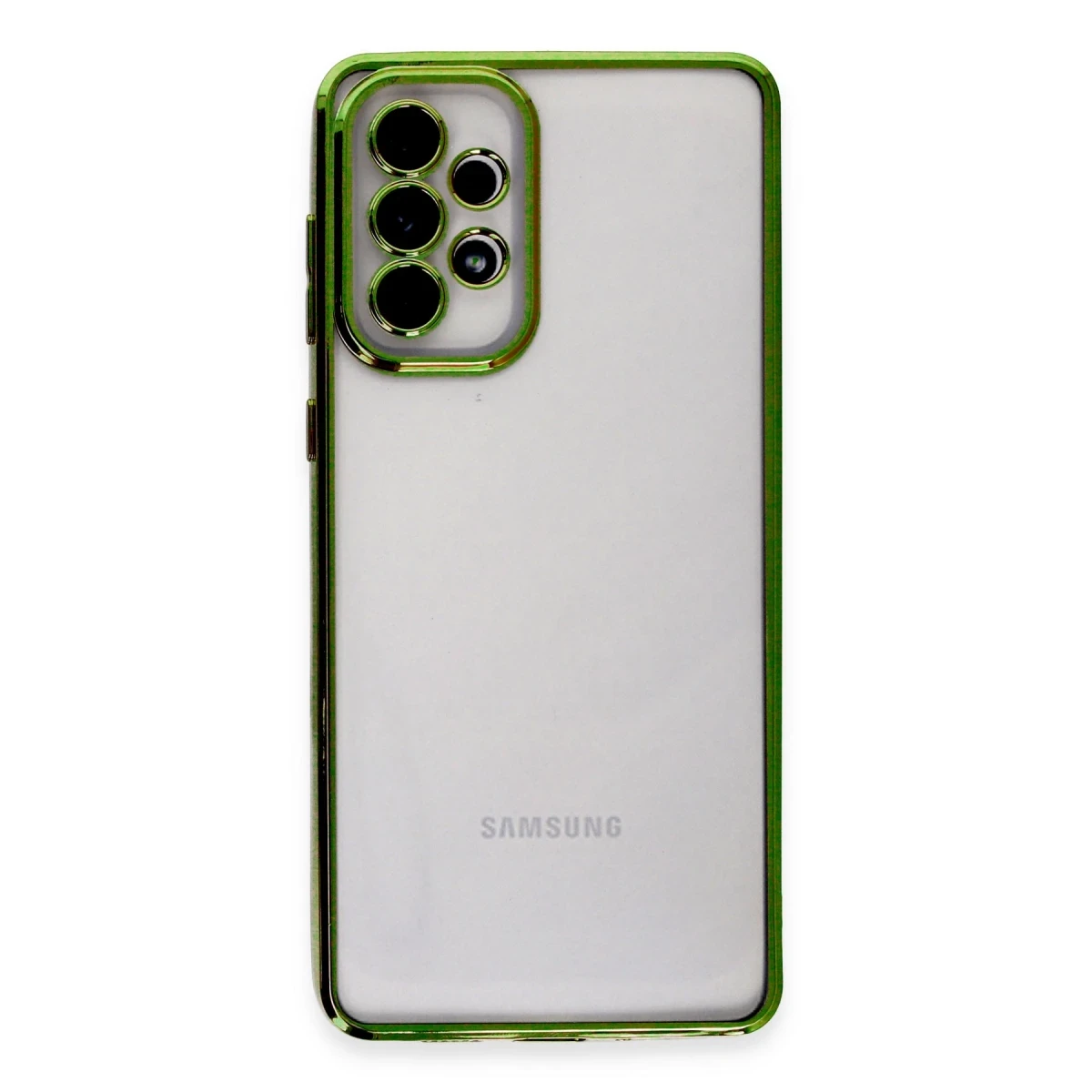 Samsung Galaxy A53 5G Kılıf Razer Lensli Silikon - Yeşil