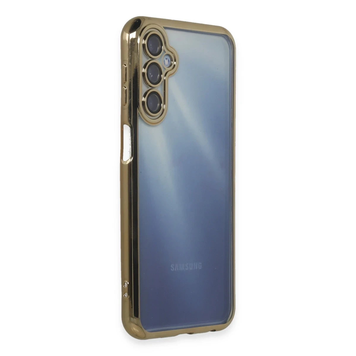 Samsung Galaxy A55 5G Kılıf Razer Lensli Silikon - Gold
