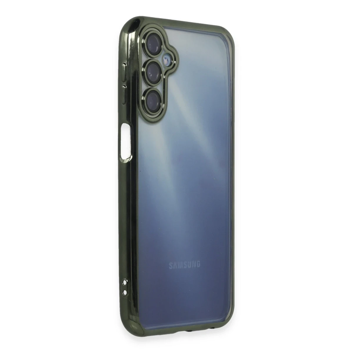 Samsung Galaxy A55 5G Kılıf Razer Lensli Silikon - Yeşil