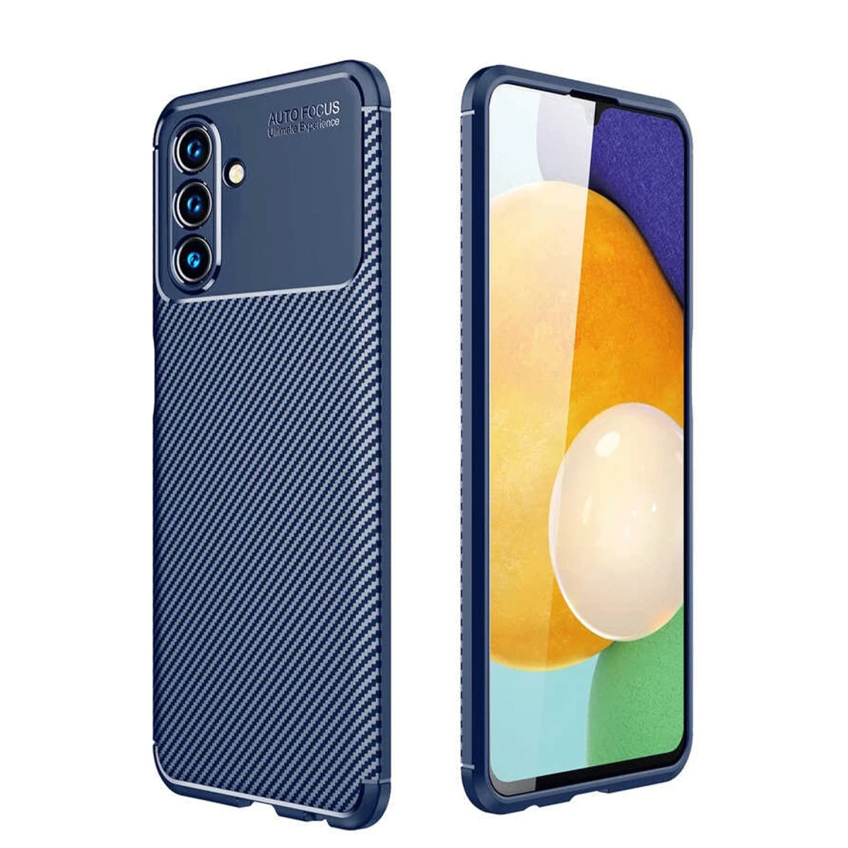 Samsung Galaxy A56 Kılıf Auto Focus Karbon Kapak - Lacivert