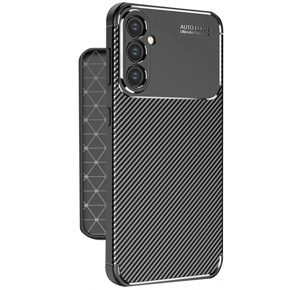 Samsung Galaxy A56 Kılıf Auto Focus Karbon Kapak - Siyah
