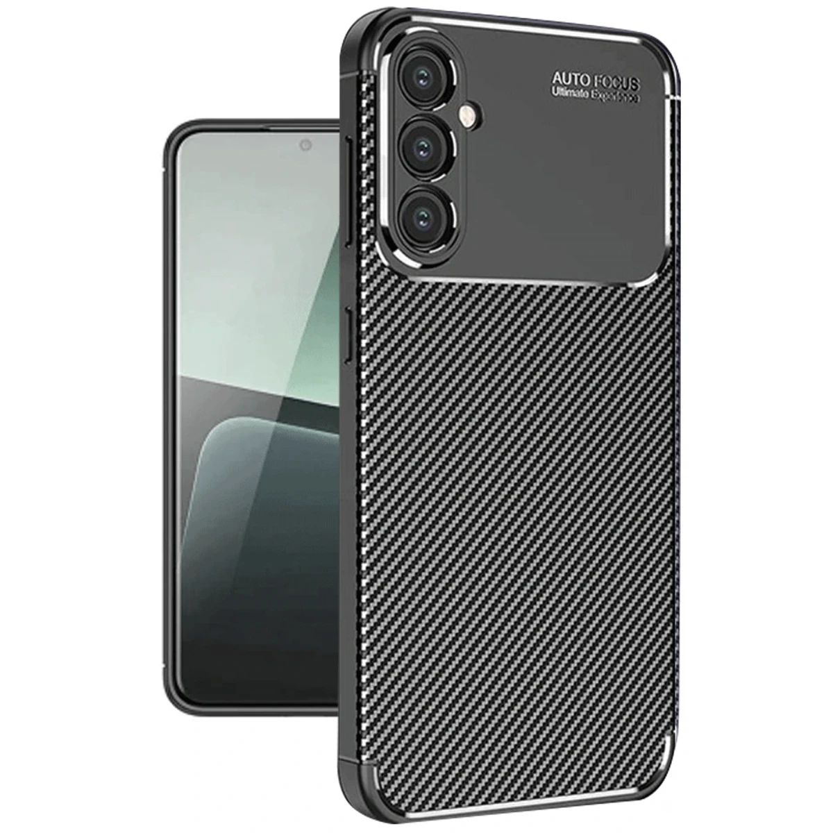Samsung Galaxy A56 Kılıf Auto Focus Karbon Kapak - Siyah