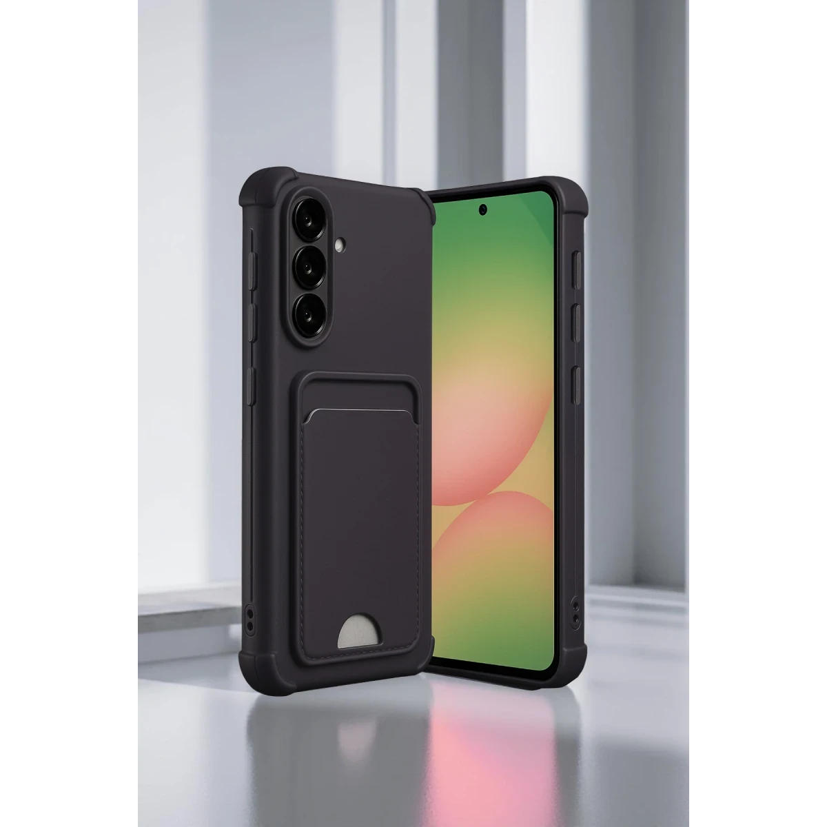 Samsung Galaxy A56 Kılıf Kelvin Kartvizitli Silikon - Bordo