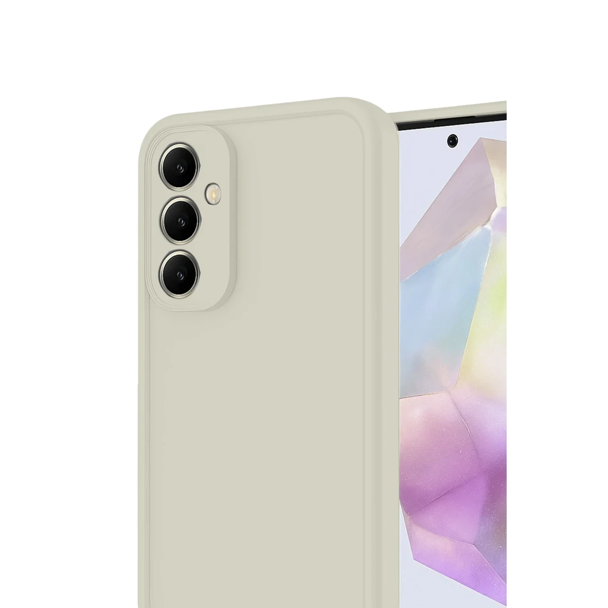 Samsung Galaxy A56 Kılıf Viera Silikon - Krem