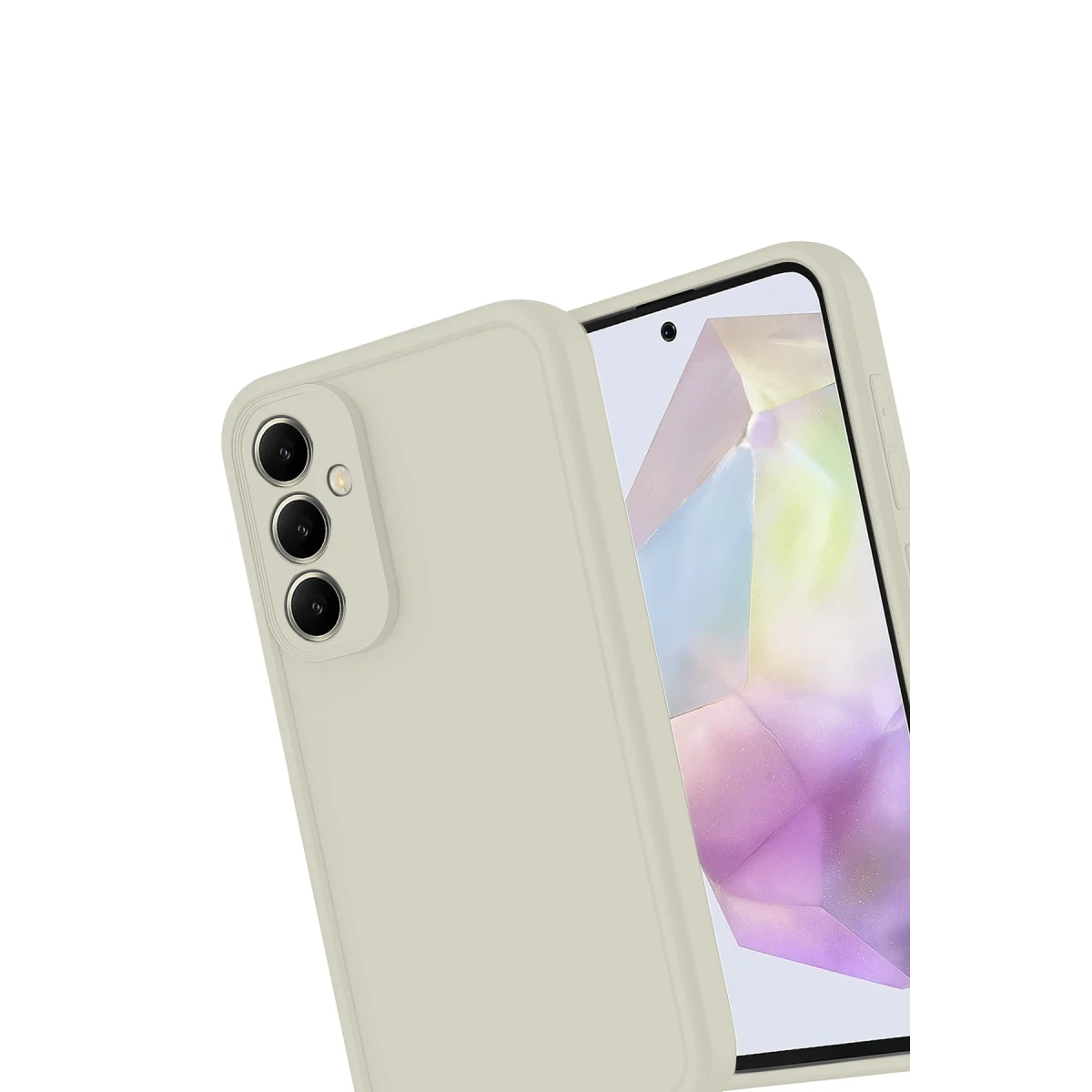 Samsung Galaxy A56 Kılıf Viera Silikon - Krem