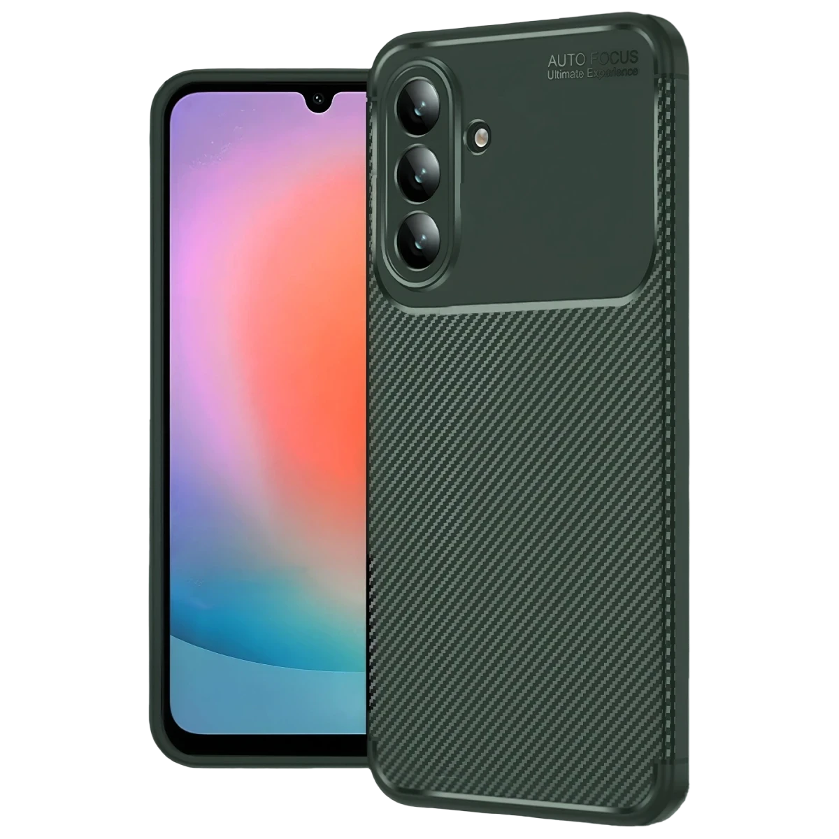 Samsung Galaxy A57 5G Auto Focus Karbon Kapak - Koyu Yeşil