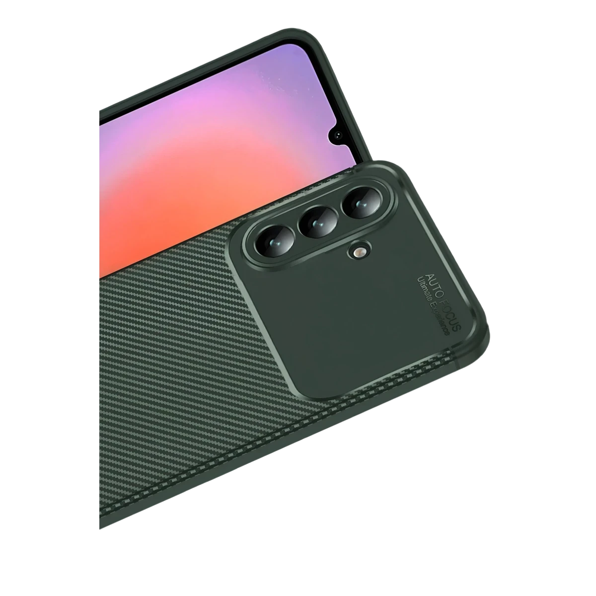 Samsung Galaxy A57 5G Auto Focus Karbon Kapak - Koyu Yeşil