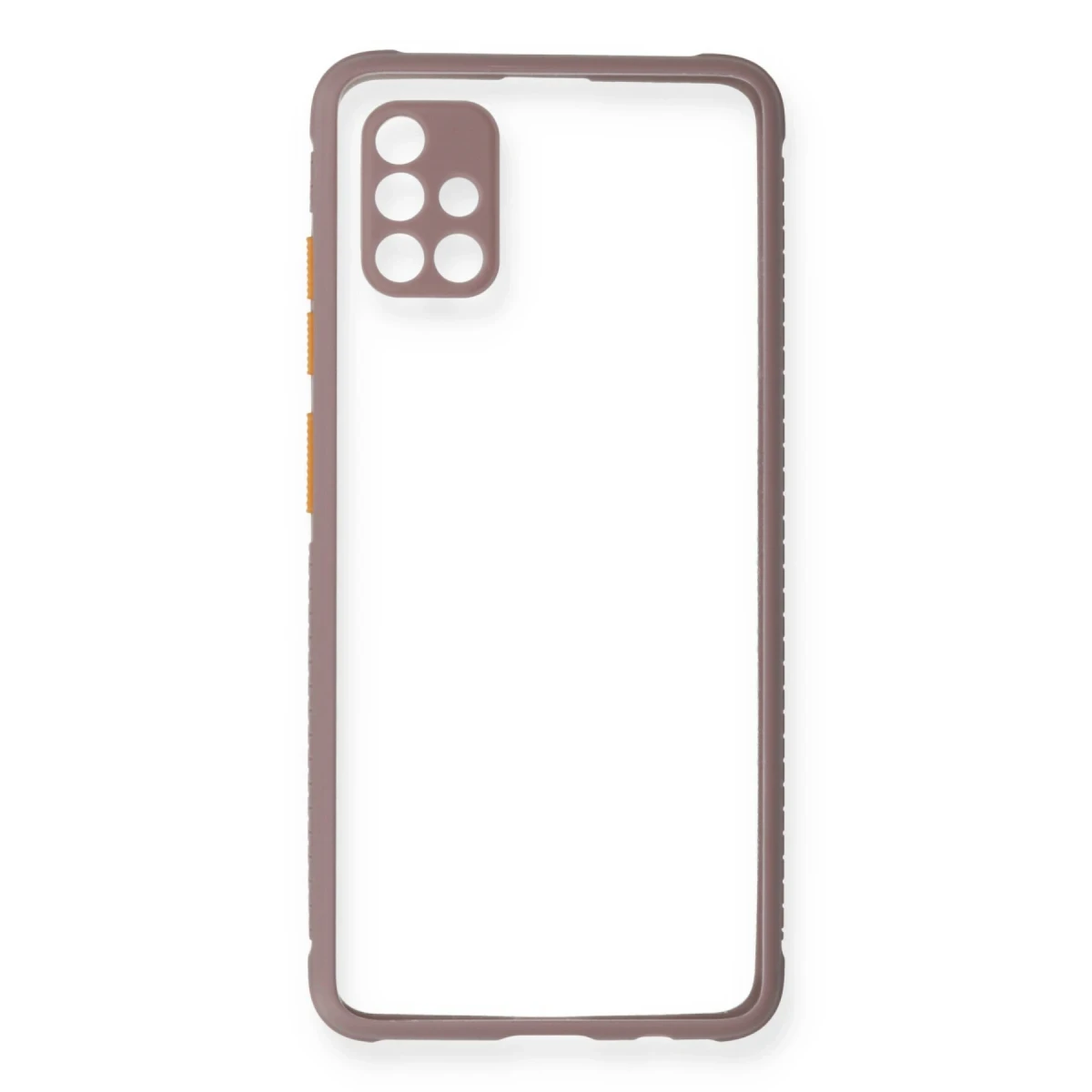Samsung Galaxy A71 Kılıf Miami Şeffaf Silikon - Açık Mor