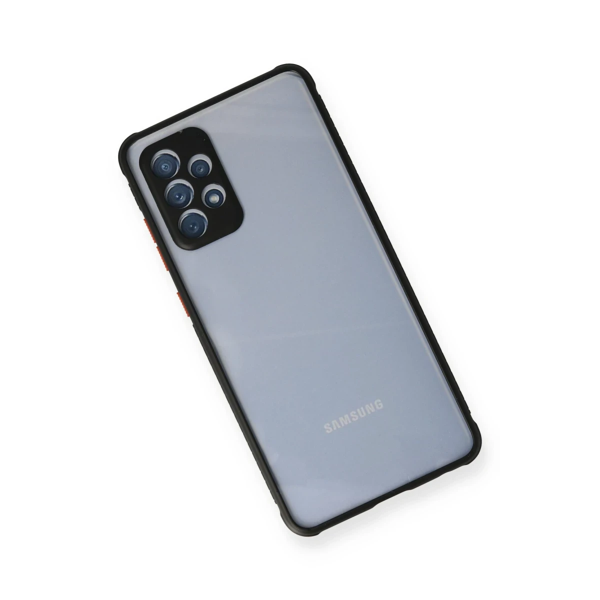 Samsung Galaxy A72 Kılıf Miami Şeffaf Silikon - Siyah