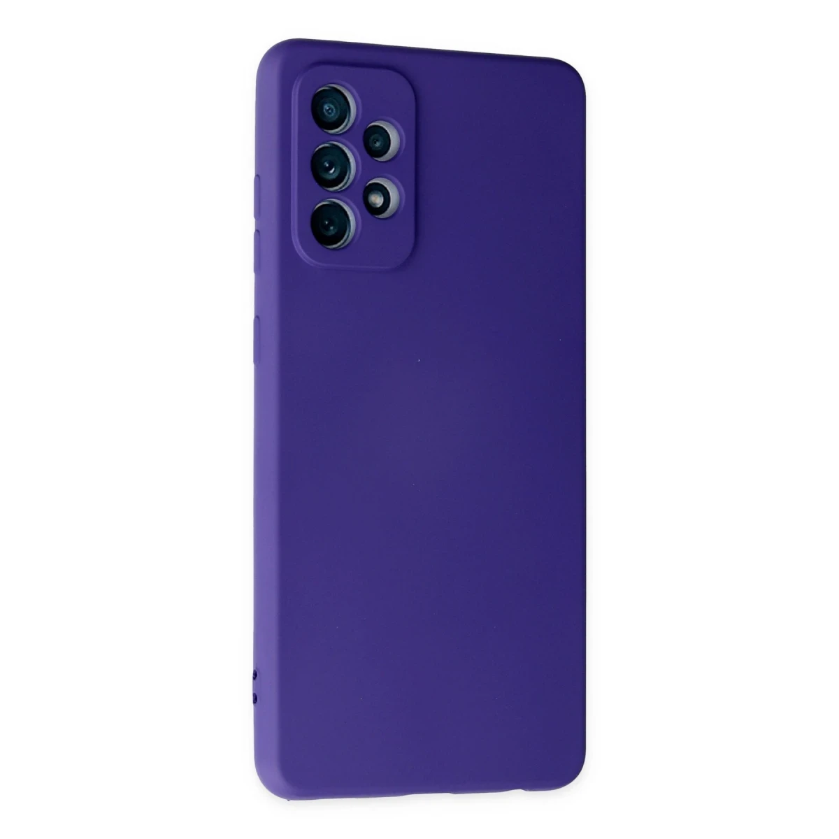 Samsung Galaxy A72 Kılıf Nano içi Kadife Silikon - Mor