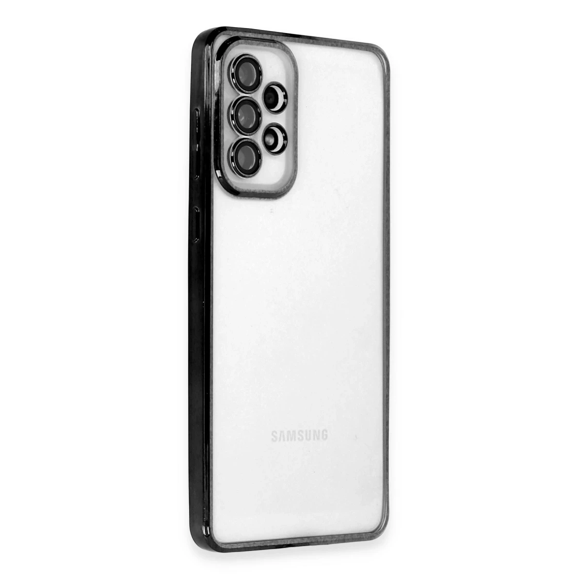 Samsung Galaxy A73 5G Kılıf Razer Lensli Silikon - Siyah