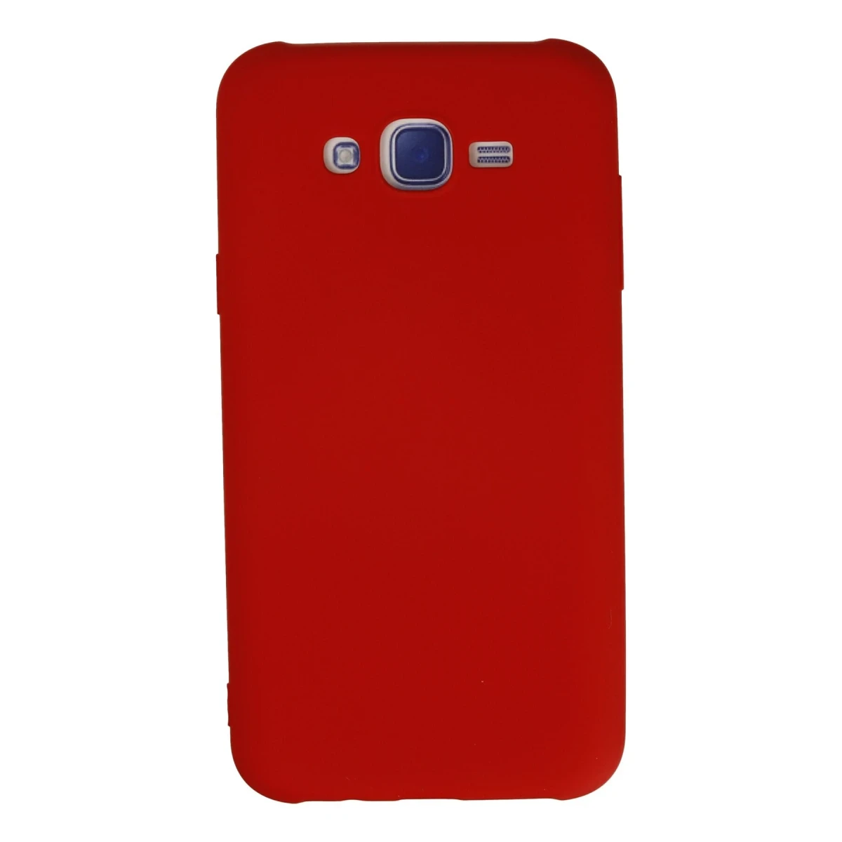 Samsung Galaxy J7 Kılıf Nano içi Kadife Silikon - Kırmızı