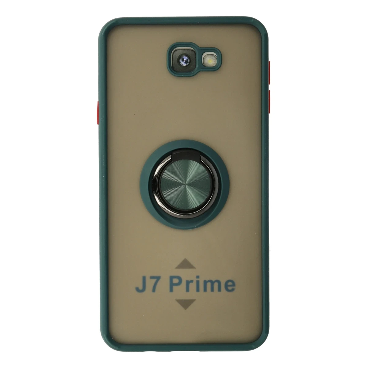 Samsung Galaxy J7 Prime Kılıf Montreal Yüzüklü Silikon Kapak - Yeşil
