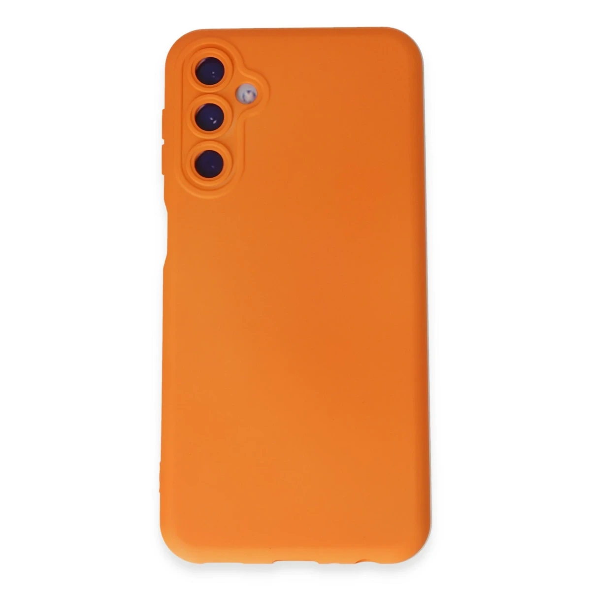 Samsung Galaxy M14 5G Kılıf Nano içi Kadife Silikon - Turuncu