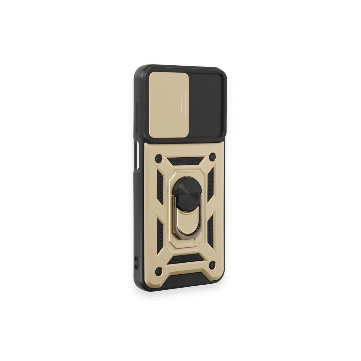Samsung Galaxy M14 5G Kılıf Pars Lens Yüzüklü Silikon - Gold