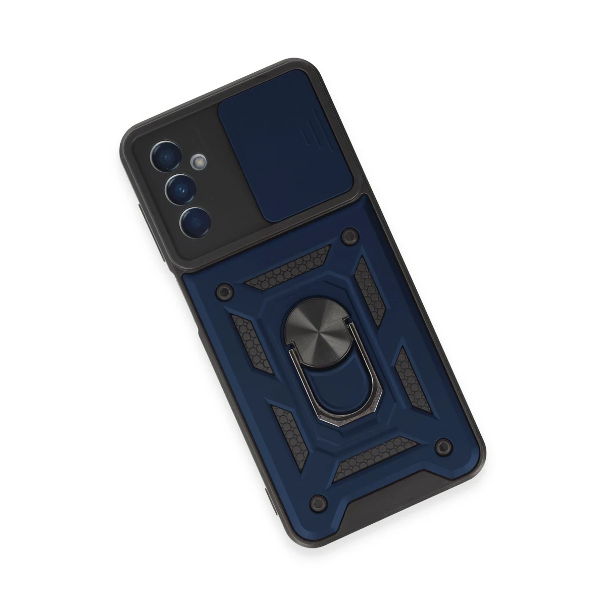 Samsung Galaxy M14 5G Kılıf Pars Lens Yüzüklü Silikon - Lacivert