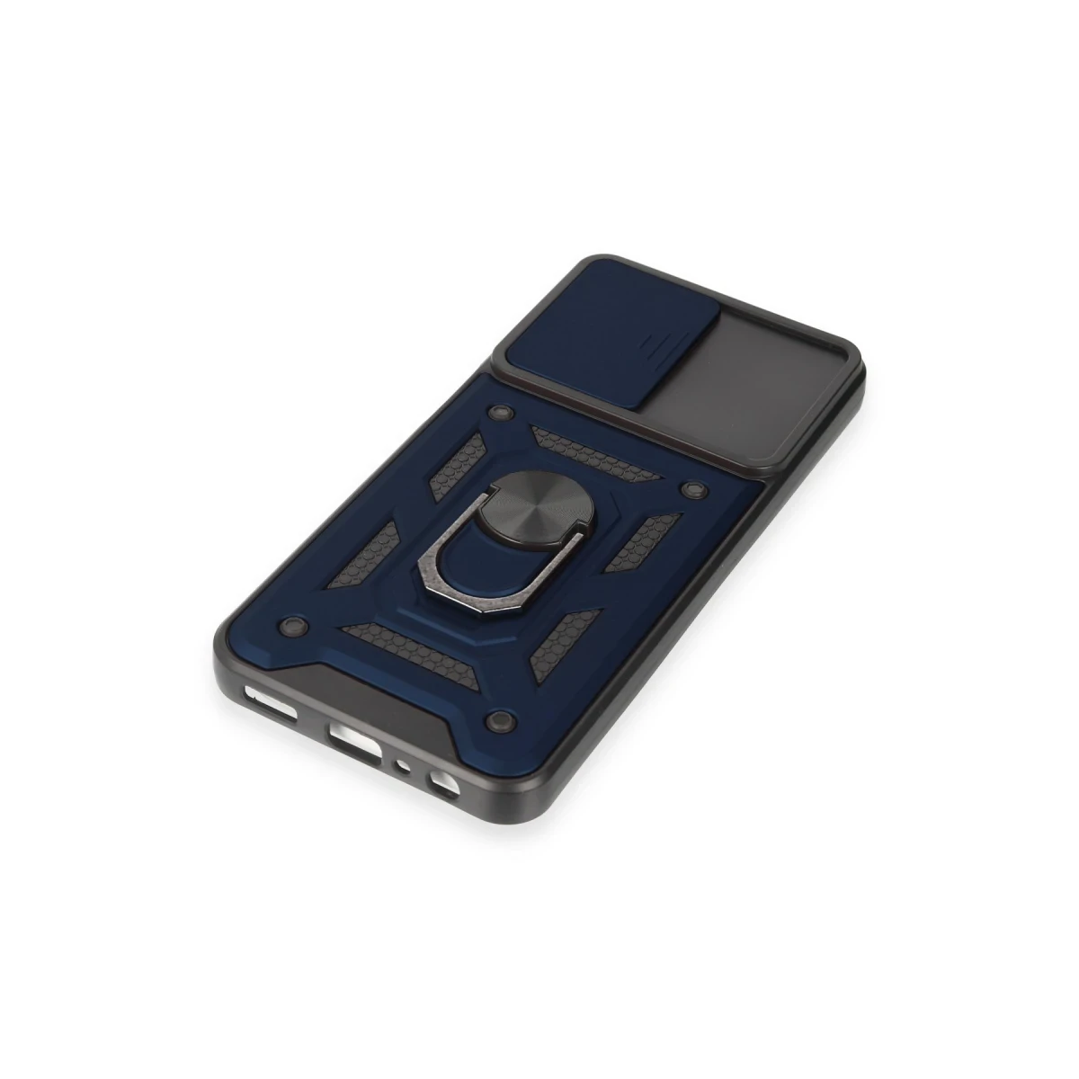 Samsung Galaxy M14 5G Kılıf Pars Lens Yüzüklü Silikon - Lacivert