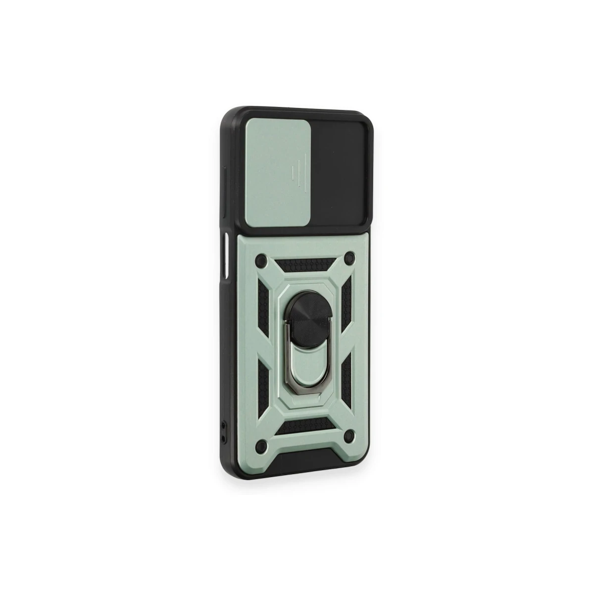 Samsung Galaxy M14 5G Kılıf Pars Lens Yüzüklü Silikon - Yeşil