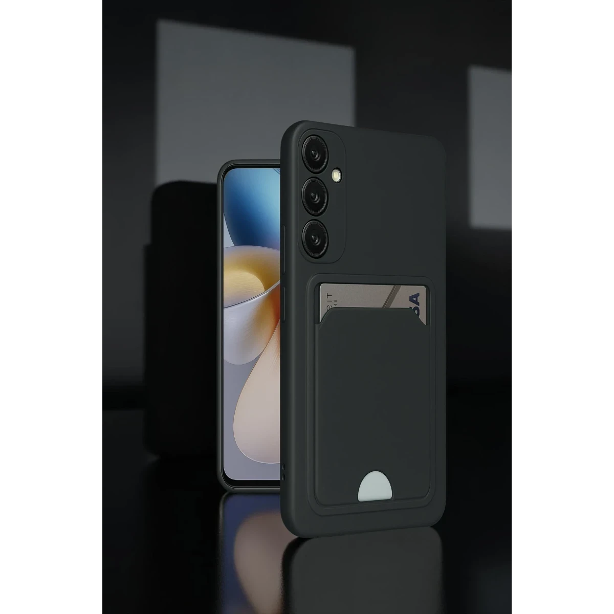 Samsung Galaxy M15 Kelvin Kartvizitli Silikon - Siyah