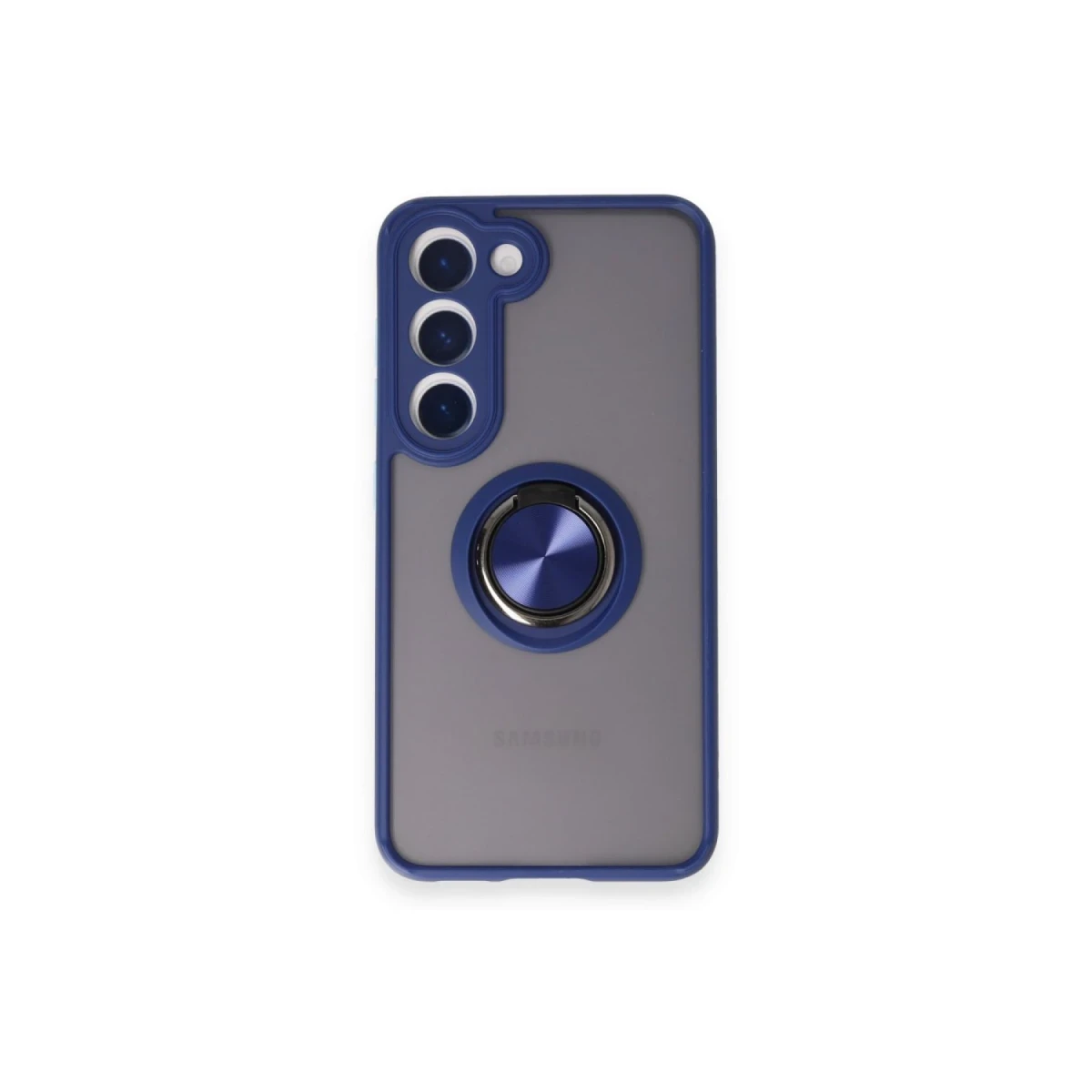 Samsung Galaxy M15 Kılıf Montreal Yüzüklü Silikon Kapak - Lacivert