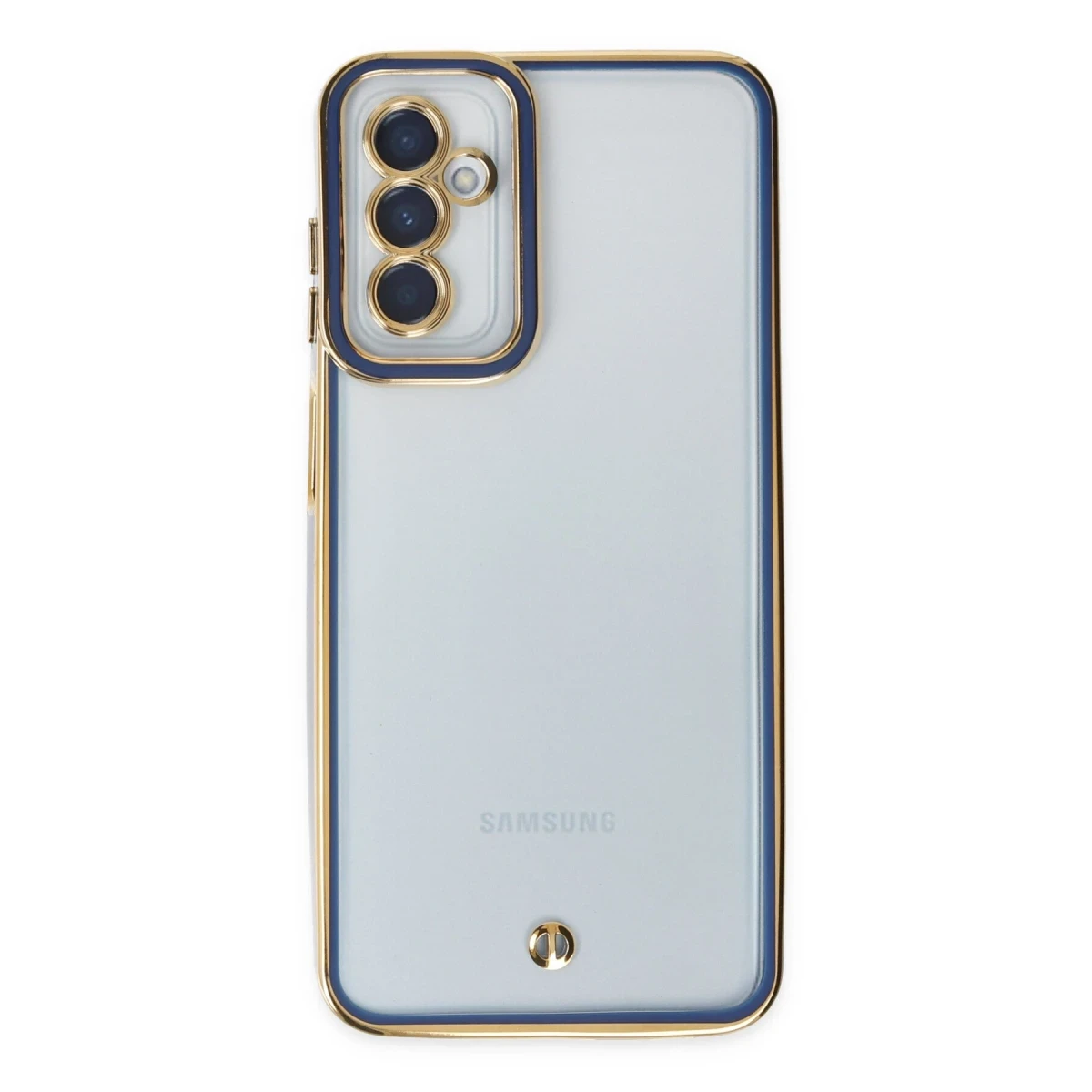 Samsung Galaxy M23 Kılıf Liva Lens Silikon - Mavi