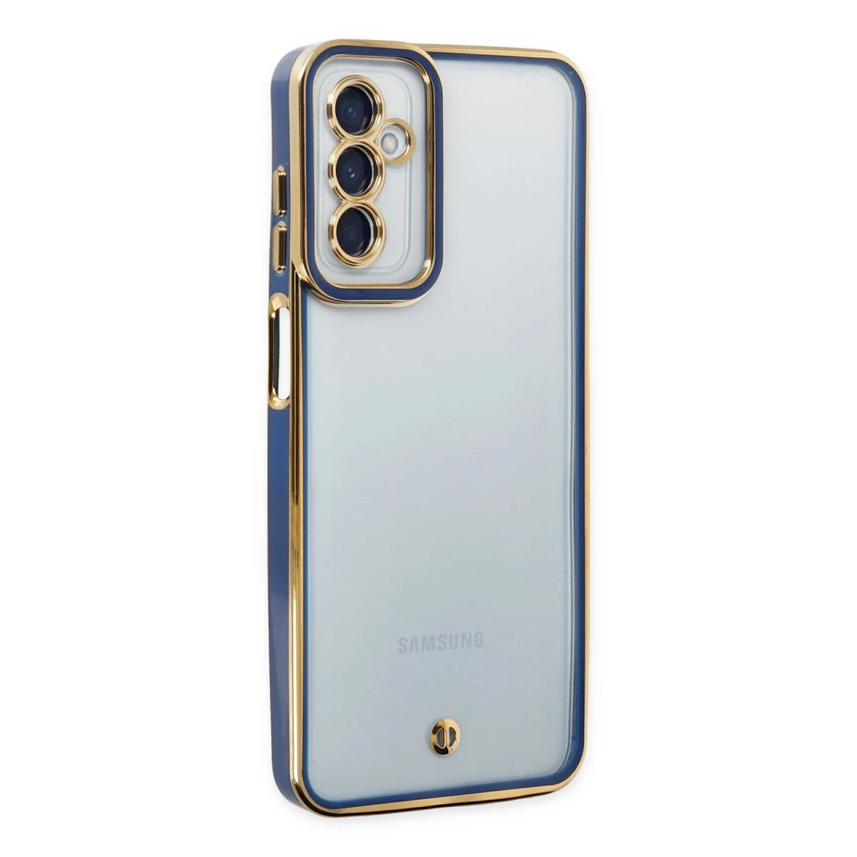 Samsung Galaxy M23 Kılıf Liva Lens Silikon - Mavi