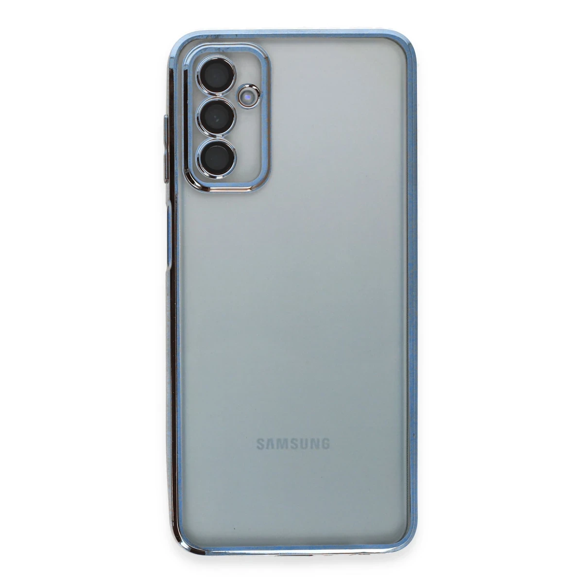 Samsung Galaxy M23 Kılıf Razer Lensli Silikon - Açık Mavi