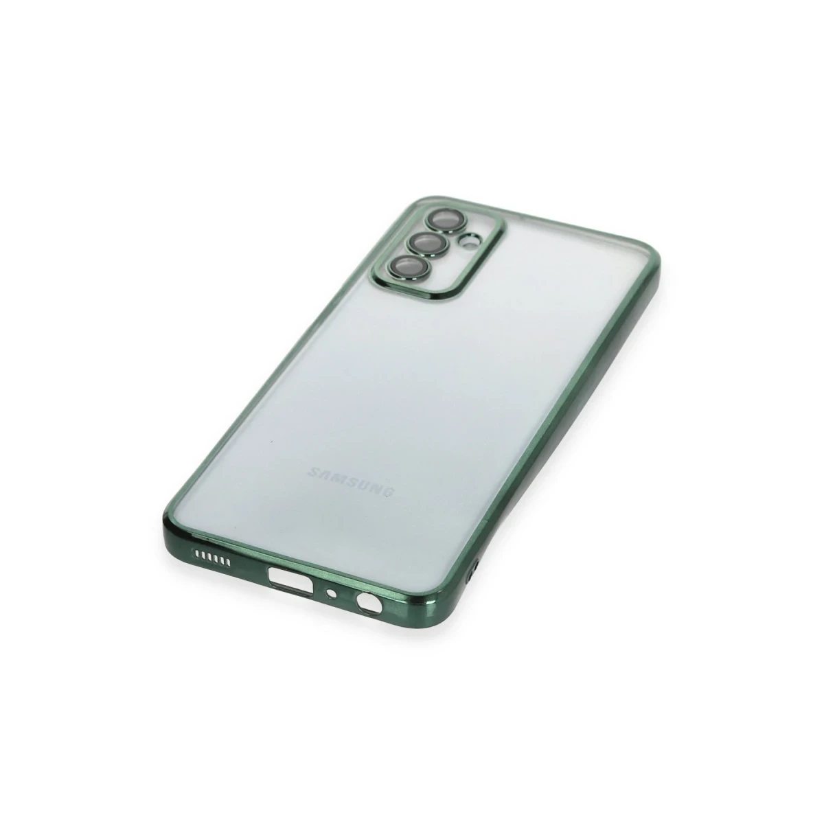 Samsung Galaxy M23 Kılıf Razer Lensli Silikon - Yeşil