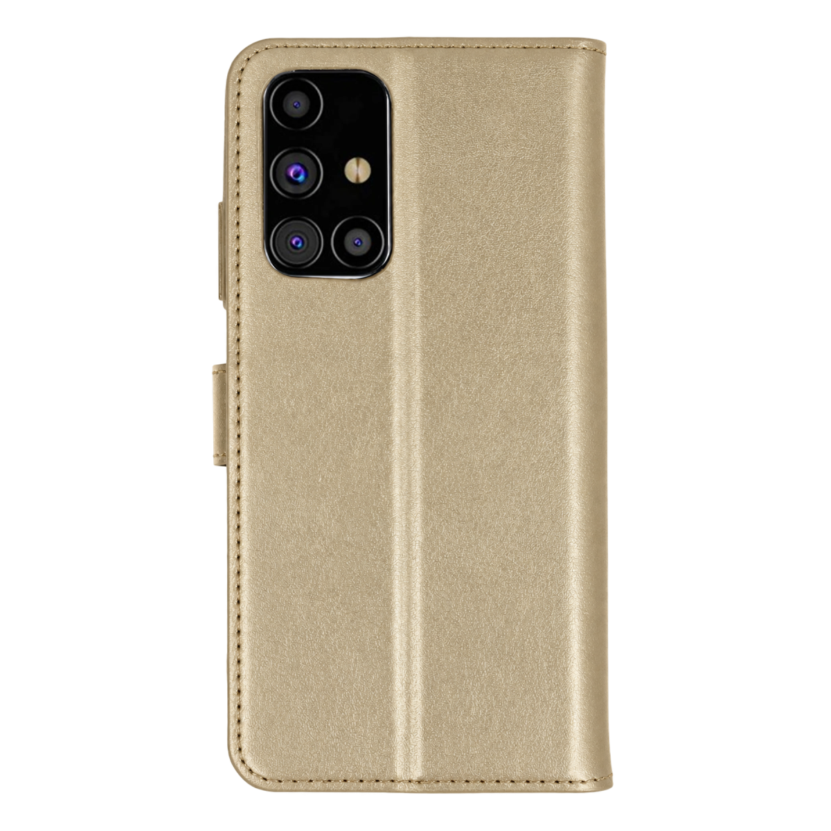 Samsung Galaxy M31S Kılıf Trend S Plus Kapaklı Kılıf - Gold