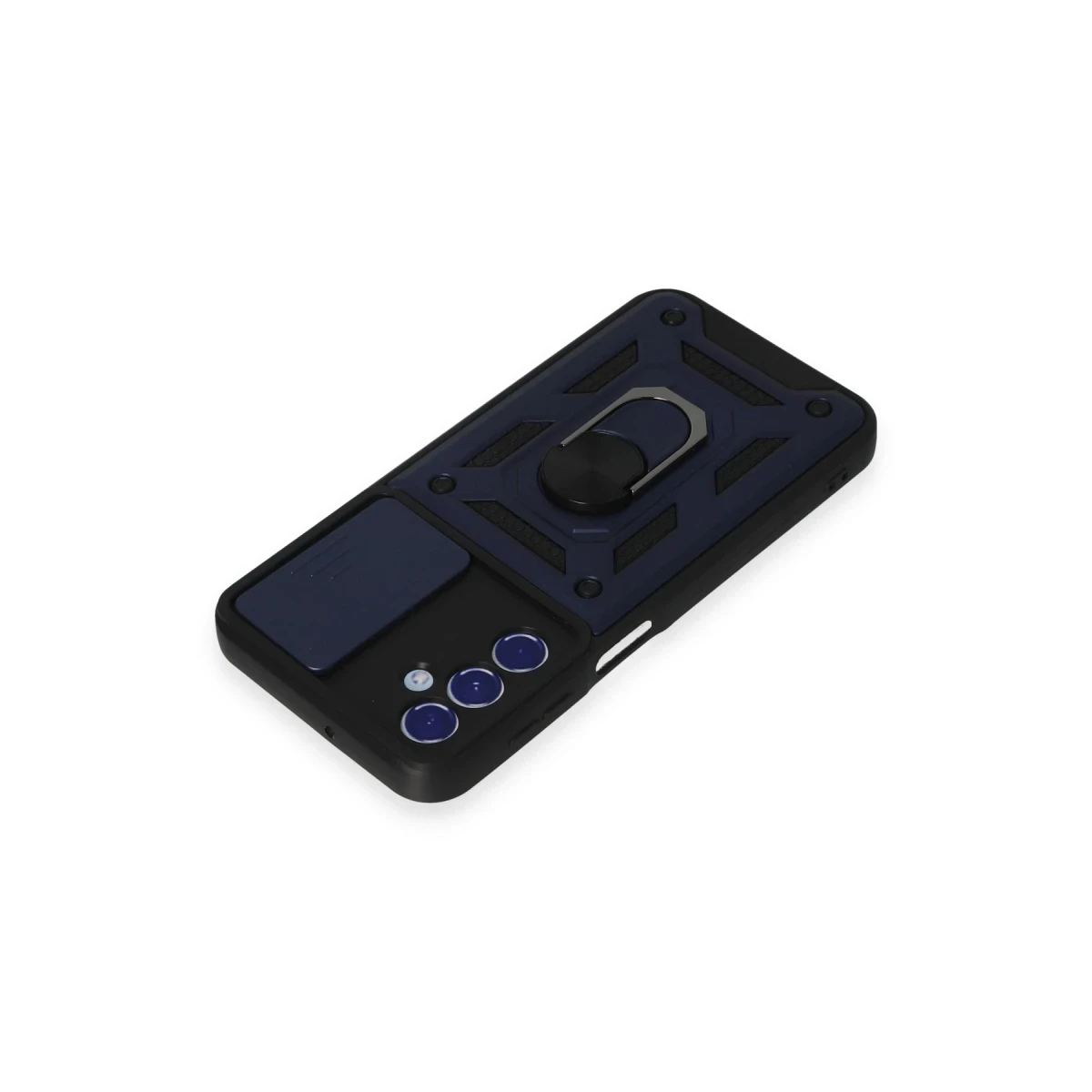 Samsung Galaxy M34 5G Kılıf Pars Lens Yüzüklü Silikon - Lacivert