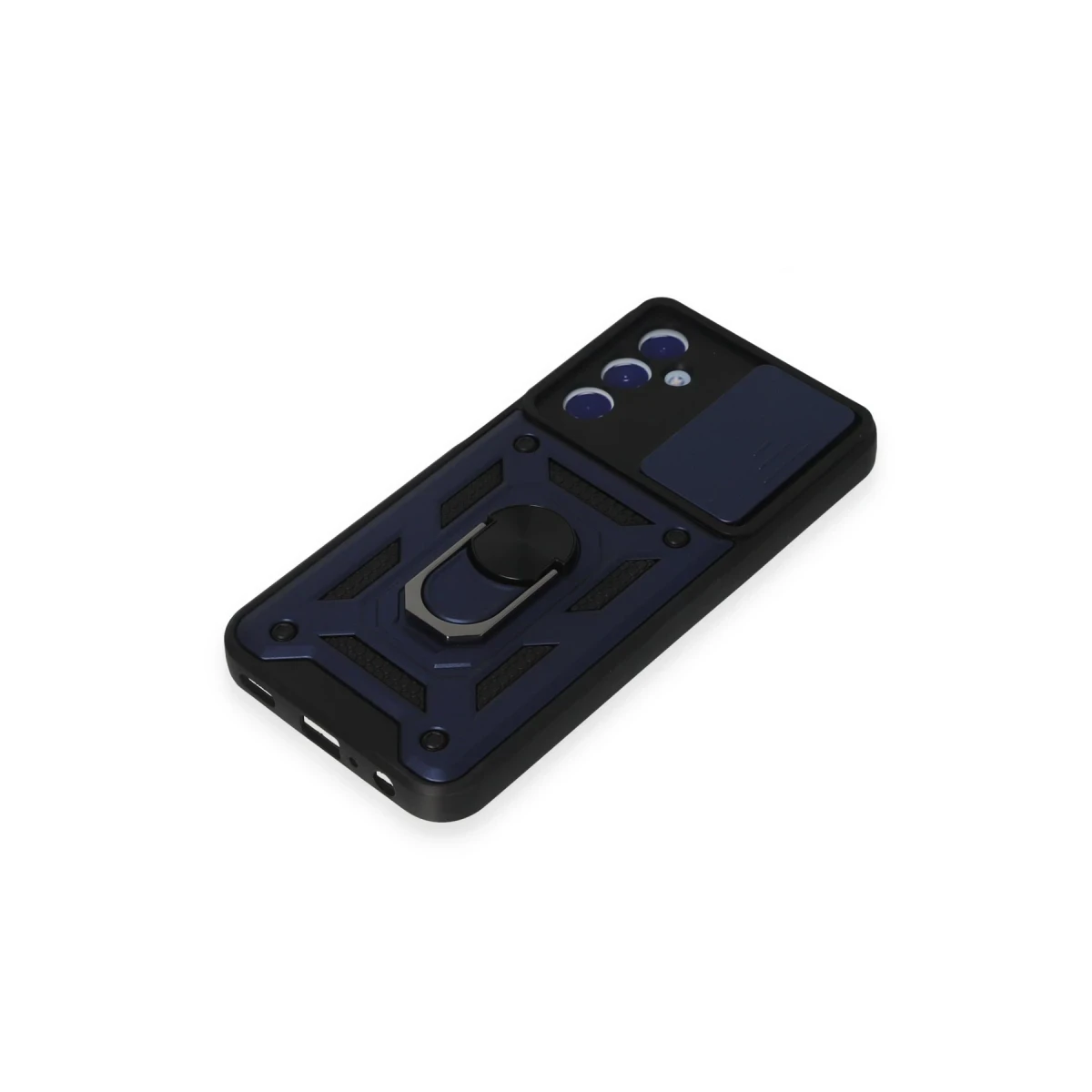Samsung Galaxy M34 5G Kılıf Pars Lens Yüzüklü Silikon - Lacivert